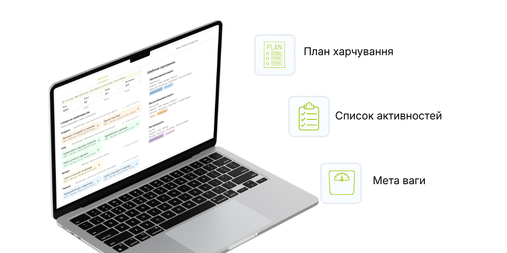 Інтерфейс CRM NutraMate для нутриціолога: дашборд, клієнти та активність